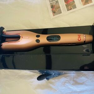 Chi Spin N Curl Ceramic Rotating Hair Curler Metallic Pink